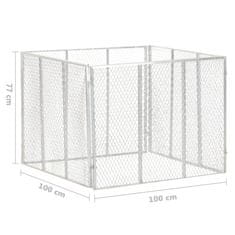 Vidaxl Vrtni kompostnik 100x100x77 cm pocinkano železo
