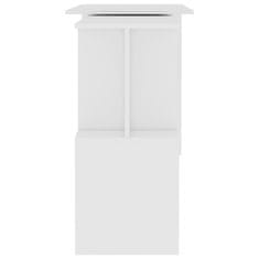 Vidaxl Kotna pisalna miza bela 200x50x76 cm iverna plošča