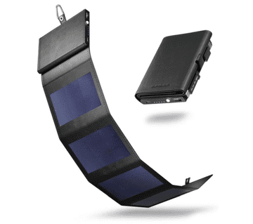 Yate SUNSLICE Photon - prenosni solarni power bank, črn