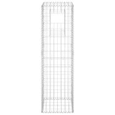 Vidaxl Gabionska košara steber 2 kosa 40x40x140 cm železo