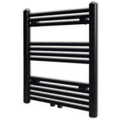 Vidaxl Kopalniški cevni radiator za centralno ogrevanje raven 600x764 mm črn