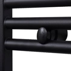 Vidaxl Kopalniški cevni radiator za centralno ogrevanje raven 600x764 mm črn