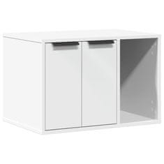 Vidaxl Omara za mačje stranišče bela 60x40x40 cm inženirski les