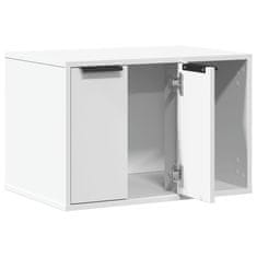 Vidaxl Omara za mačje stranišče bela 60x40x40 cm inženirski les