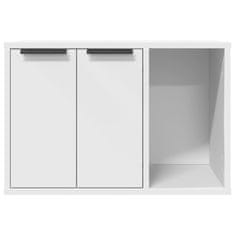 Vidaxl Omara za mačje stranišče bela 60x40x40 cm inženirski les