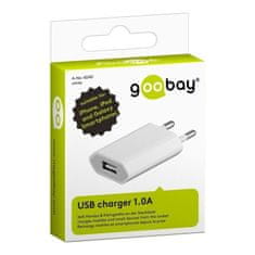 Goobay Slim USB 1A bel polnilec