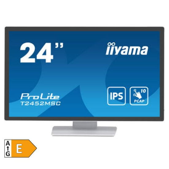 iiyama ProLite T2452MSC-W1 60,5cm (23,8") FHD IPS beli zvočniki na dotik informacijski / interaktivni monitor