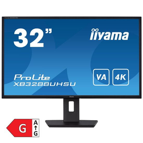 iiyama ProLite XB3288UHSU-B5 80cm (31,5") UHD 4K VA HDMI/D zvočniki monitor