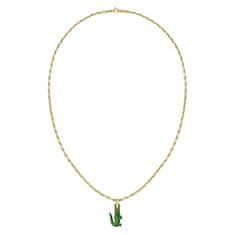 Lacoste Elegantna pozlačena jeklena ogrlica Arthor 2040229