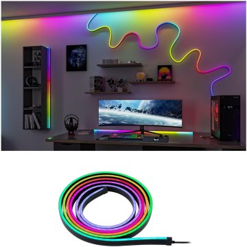 Paulmann črni neon LED trak 5W RGB+ 3m