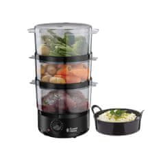Russell Hobbs kompaktni parni kuhalnik 400W, 7L, 3 nivoji (26530-56) 500ml rezorvar za vodo