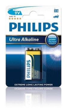 Philips Philipsova baterija 9V ExtremeLife+, alkalna - 1 kos