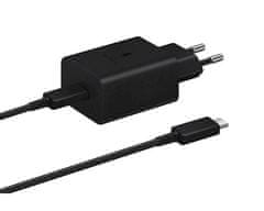 Samsung hitri adapter + kabel, USB-C, 45W, črn (EP-T4511XBEGEU)
