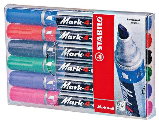 Stabilo MARK-4-ALL 653 SET 1/6 PRISEKANA KONICA