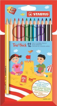 Stabilo BARVICE TRIO 4,2mm + ŠILČEK Ergonomska barvica s šilčkom