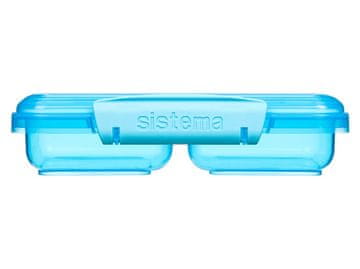 Sistema Škatla za kosilo Lunch Small Split z 2 predaloma, 350 ml, modra