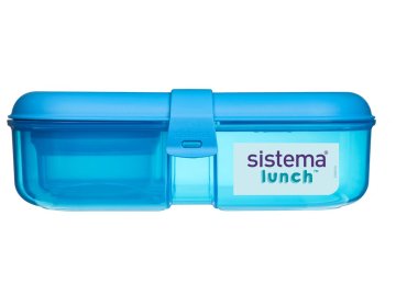 Sistema Split Lunch Box Trak za kosilo s posodico za jogurt 1,1 l, modra