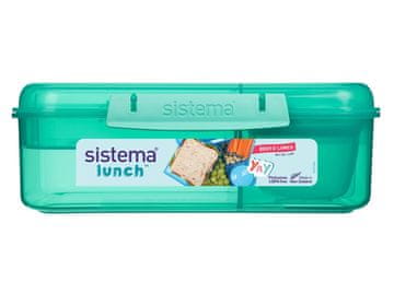 Sistema Škatla za kosilo Lunch Bento s posodico za jogurt in 2 pladnjema 1,65 l, meta