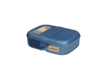 Sistema Divided Ocean Bound Lunch Box s posodo za jogurt 1,1 l, modra