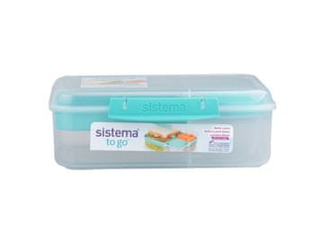 Sistema To Go Bento škatla za kosilo s posodico za jogurt in dvema pladnjema 1,65 l, meta