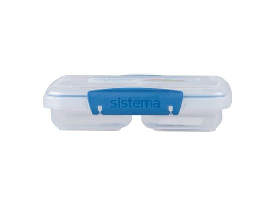 Sistema Sistema TO GO škatla za prigrizke z dvema predaloma, 350 ml, modra