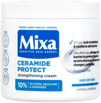 Mixa Krepilna nega telesa za zelo suho kožo Ceramide Protect (Krepilna krema) 400 ml