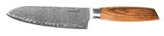 G21 Gourmet Damascus 17 cm, nož Santoku, ročaj iz zebrastega lesa