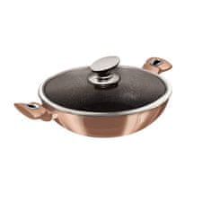 Berlingerhaus Ponev WOK z marmornato površino 30 cm Rosegold Metallic Line BH-7100