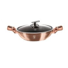 Berlingerhaus Ponev WOK z marmornato površino 30 cm Rosegold Metallic Line BH-7100