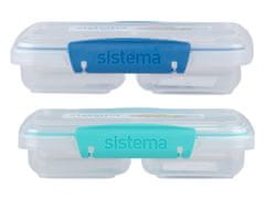 Sistema Sistema TO GO škatla za prigrizke z dvema predaloma, 350 ml, mešanica barv