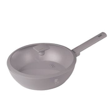 Berlingerhaus WOK ponev s titanovim premazom in pokrovom, 28 cm, kolekcija Taupe