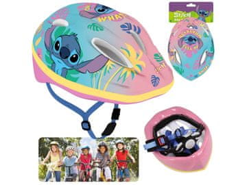 Disney DISNEY Stitch Pisana otroška kolesarska čelada, dekliška, nastavljiva 52-56 cm
