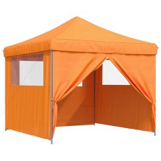 Vidaxl Zložljivi pop-up šotor za zabave 4 stranice oranžna