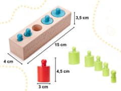 WOWO Lesene uteži Montessori - Lesene uteži Montessori v pisanem dizajnu