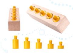 WOWO Lesene uteži Montessori - Lesene uteži Montessori v pisanem dizajnu