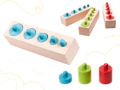 WOWO Lesene uteži Montessori - Lesene uteži Montessori v pisanem dizajnu