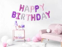 WOWO Happy Birthday balonska dekoracija - Mavrična folija balonska dekoracija Happy Birthday 340cm x 35cm