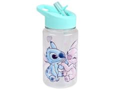 Disney DISNEY Angel in Stitch Steklenička z ustnikom in ročajem, šolska steklenička za deklice 450ml