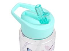 Disney DISNEY Angel in Stitch Steklenička z ustnikom in ročajem, šolska steklenička za deklice 450ml
