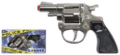 Policijski revolver kovinski srebrni kovinski 8 nabojev