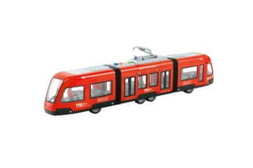 Alltoys Tramvaj na vztrajniku 1:16 rdeč