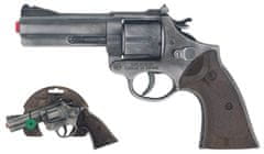 Alltoys Policijski revolver Gold colection srebrna kovina 12 nabojev