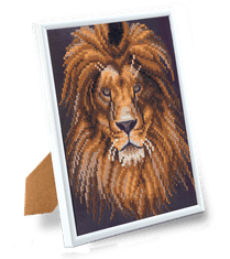 Crystal Art Slika v okvirju, Lion