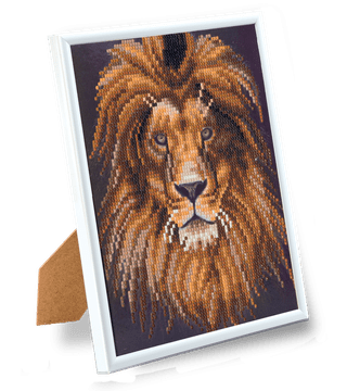Crystal Art Slika v okvirju, Lion