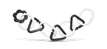 Hájková Plastična veriga črno-bela 8 oblik