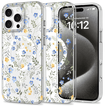 Onasi Clear Case Aurora Flower za iPhone 16 Pro MagSafe - prozoren