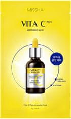MISSHA Posvetlitvena maska za obraz z vitaminom C Vita C Plus (Ampoule Mask) 27 g