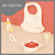 Babymoov silikonska posoda s priseskom, žlico in slinčkom FIRST´ISY KIT Fox