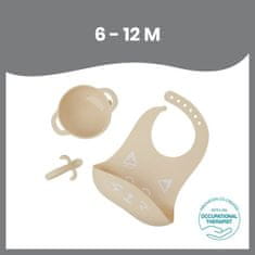 Babymoov silikonska posoda s priseskom, žlico in slinčkom FIRST´ISY KIT Fox