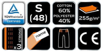 shumee Delovne hlače z naramnicami